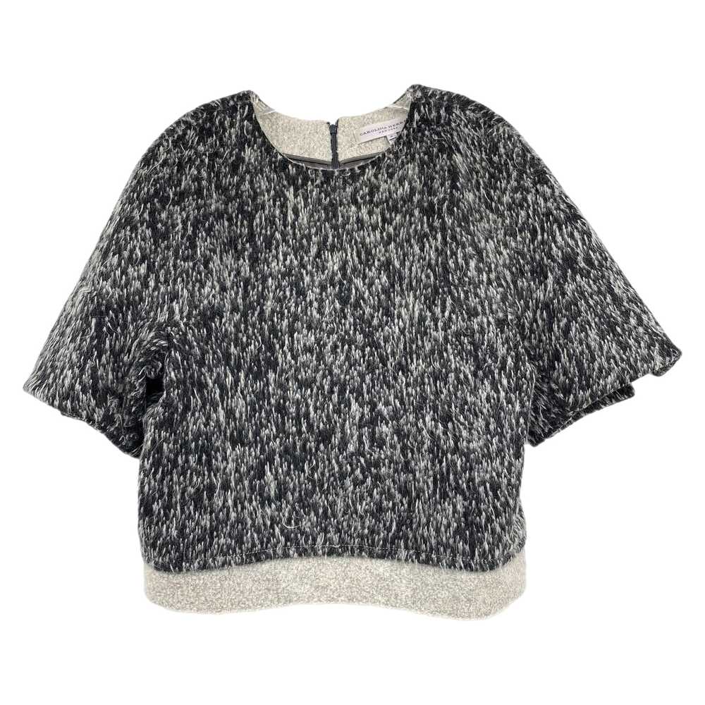 Carolina Herrera Gray Boxy Blouse Zip Round Neck | Womens 14